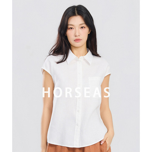 海边的马/HORSEAS汉麻短袖衬衫