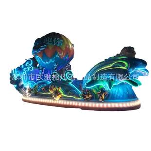 厂家巡游花车led发光彩车彩船庆典节庆户外花车花船夜游玻璃钢