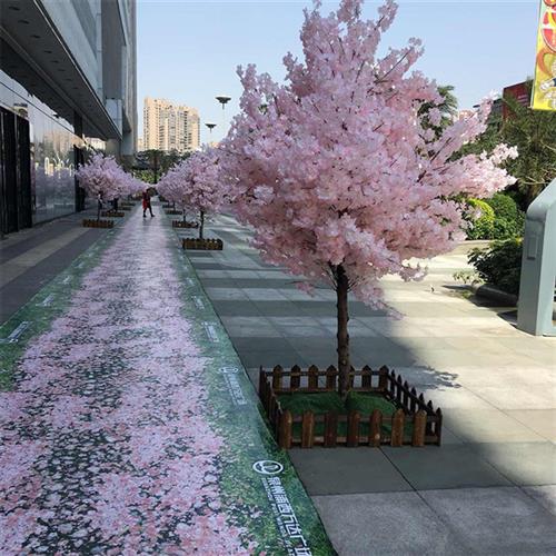 仿真樱花树盆景出售会展广场仿真大树道路景观装饰加密仿真花树