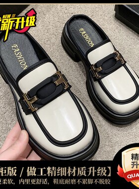 小皮鞋女英伦风单2l02新款春20300季厚底福法式爆款4软底鞋乐鞋白