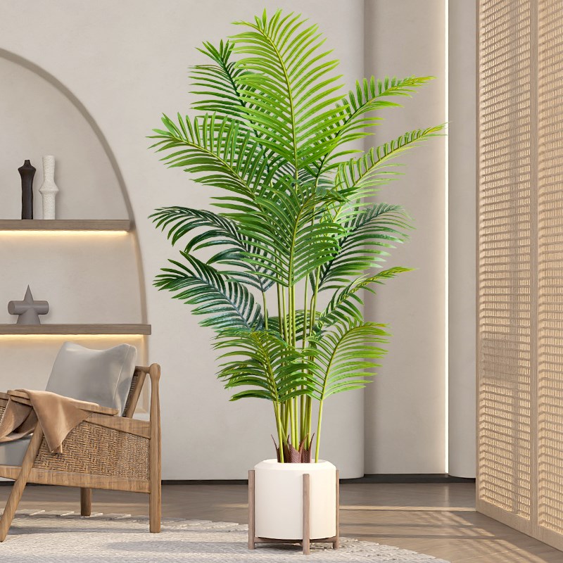 客厅仿真植物盆栽散m尾葵高级仿生绿植造景室内落地装饰花假树摆