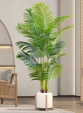 客厅仿真植物盆栽散m尾葵高级仿生绿植造景室内落地装饰花假树摆