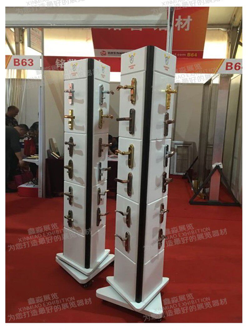 包邮门窗家具五金配件锁件展示架 易拆装 三T角旋转拉手展架