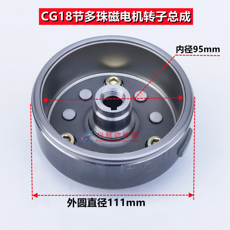 三轮摩托车磁钢大功率三相磁缸转子11节A 12节120W至250W 18节350