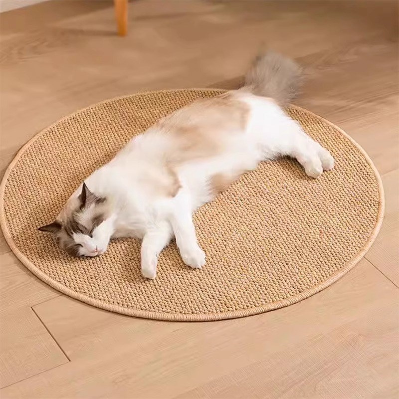 宠物客厅地毯g圆形防猫抓耐撕咬仿剑麻猫抓板大号耐磨不掉屑易打图片