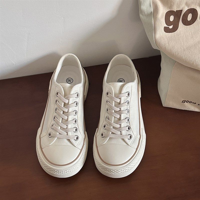 路十三夏季薄款透气帆布鞋女款百搭学生松M紧带懒人一脚蹬小白鞋,女鞋,帆布鞋,淘宝优惠券,粉丝福利购,淘宝优惠卷