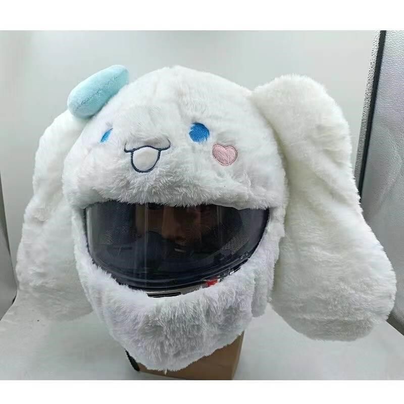 头盔保护套玉桂狗k个性卡通头盔帽摩托机车头套男女款毛绒头盔装