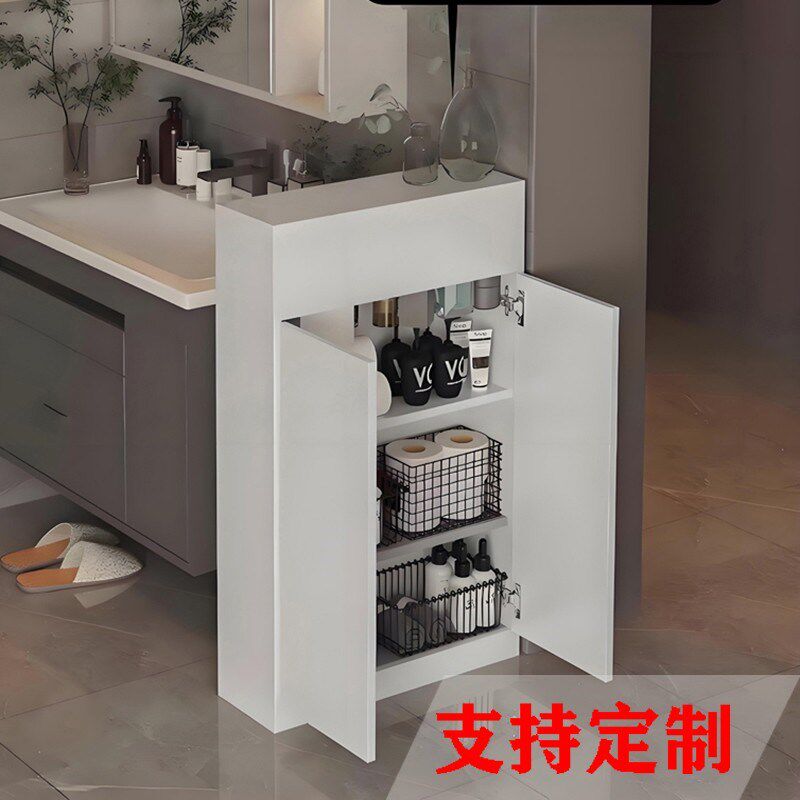 浴室半墙柜卫生间隔断柜干区湿区B一体柜储物柜洗手台侧边柜洗手