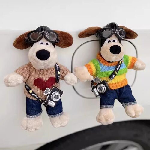 汽车尾部挂件卡通掌门p狗公仔车载外玩偶后备箱摩托电动车摆件装