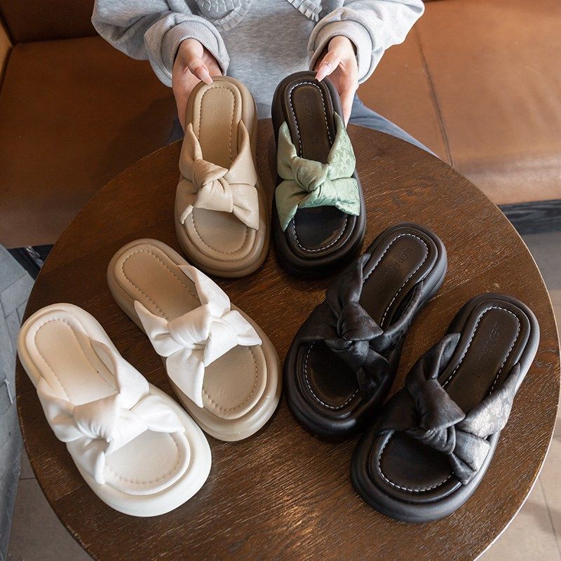 凉拖鞋女夏外穿2025新款外出厚底增高休闲沙滩凉T鞋懒人孕妇一字,女鞋,一字拖,淘宝优惠券,粉丝福利购,淘宝优惠卷