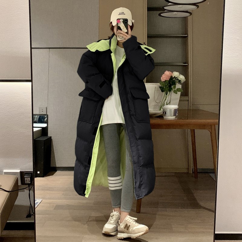黑色超好看c长款到脚踝棉服女冬季新款面包服棉衣加厚羽绒棉袄