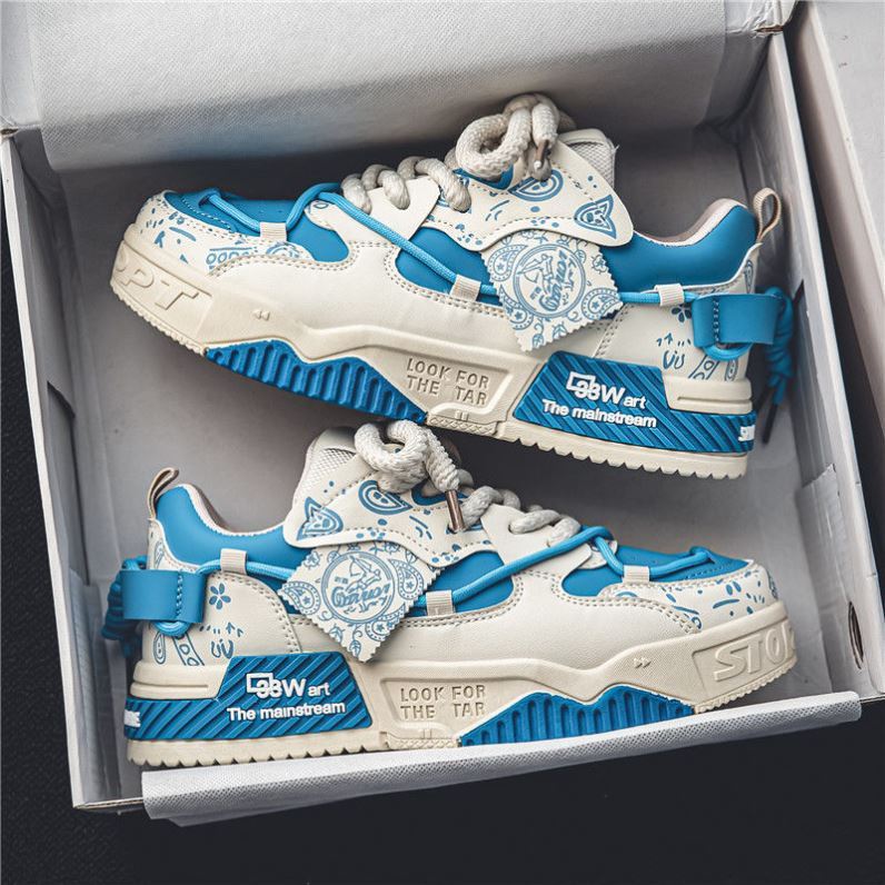 2025新款夏季男鞋青少年增高板鞋休闲百搭透气潮鞋厚底潮流运动鞋