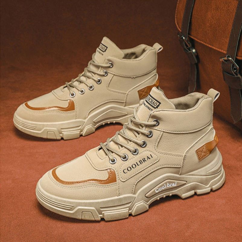 高帮男鞋2025秋冬新款工装风户外登山劳保工地上班防滑耐磨马丁靴