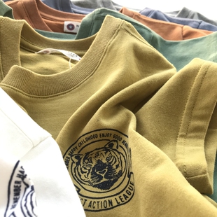 男童纯棉t恤儿童短袖2023夏季新款夏装男孩打底衫中大童百搭上衣