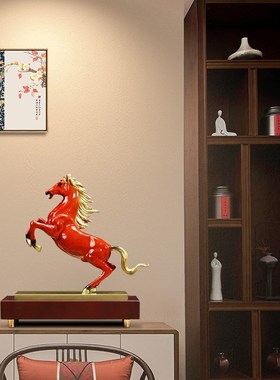 马到成功铜马摆件老板办公室客厅玄关酒柜装饰品公司乔迁开业礼物