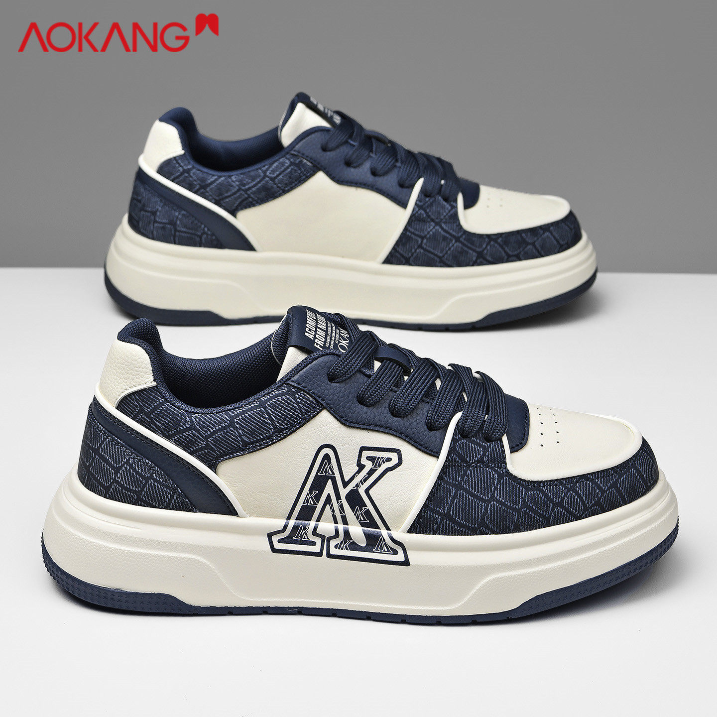 奥康男鞋2025新款秋季透气运动休闲鞋青少年潮牌厚底轻便男款板鞋,流行男鞋,休闲板鞋,淘宝优惠券,粉丝福利购,淘宝优惠卷