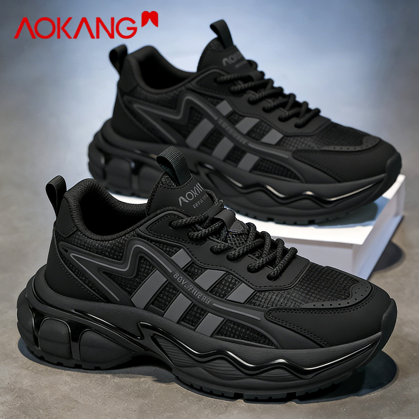 奥康男鞋2026新款冬季男士休闲百搭运动鞋厚底增高跑步老爹鞋潮牌,流行男鞋,时尚休闲鞋,淘宝优惠券,粉丝福利购,淘宝优惠卷