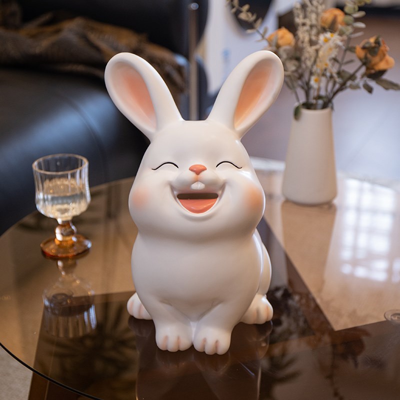 存钱罐2025新款可爱兔大容量只进不出成人儿童储蓄罐家居装饰摆件