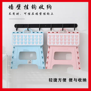 加厚大号塑料折叠凳户外家用儿童小号卡通凳火车马扎茶几垫脚板凳
