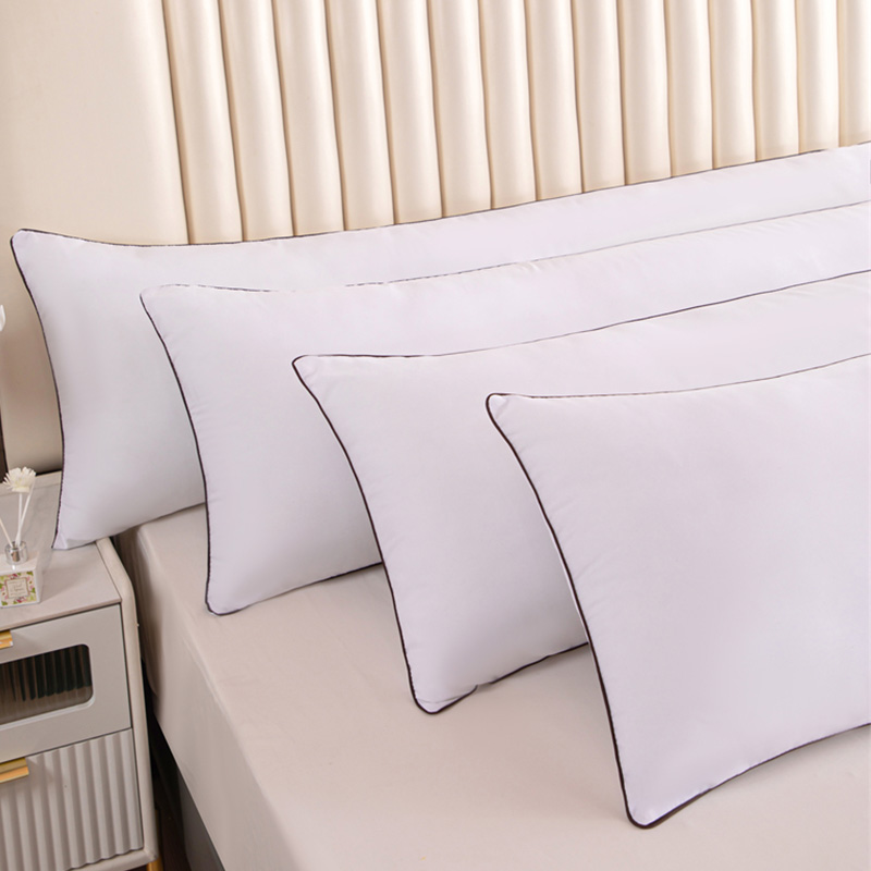 全棉枕套加长枕芯双人枕头一米五1.2m1.8长枕头芯带枕头套1.5