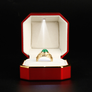 LED钻戒盒子带灯求婚结婚高档创意对戒盒子仪式用项链手镯手链盒