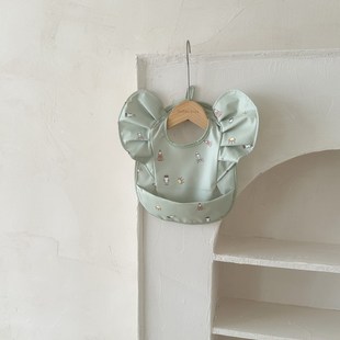 宝宝围兜防水防油防污婴儿饭食兜柔软不易褶皱围兜神器接菜能手