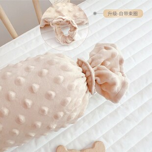 婴儿豆豆绒糖果抱枕宝宝侧睡安抚挡靠枕头睡觉防惊跳神器可拆洗枕