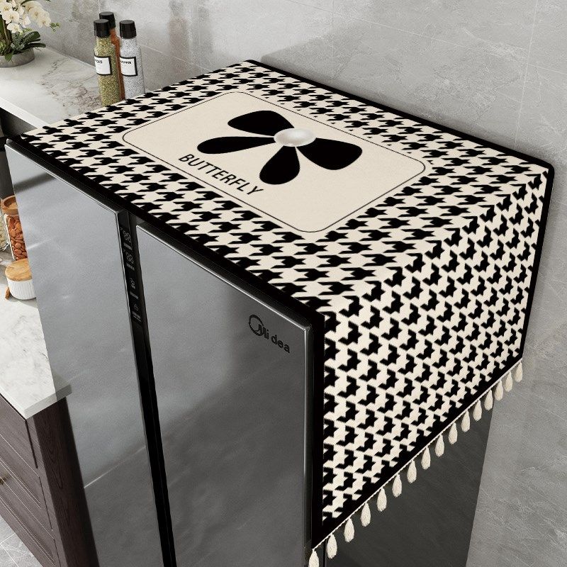 美式冰箱防尘罩盖布单双开门冰柜顶部遮尘布阳台洗衣机防晒罩盖巾,居家布艺,万能盖巾,淘宝优惠券,粉丝福利购,淘宝优惠卷