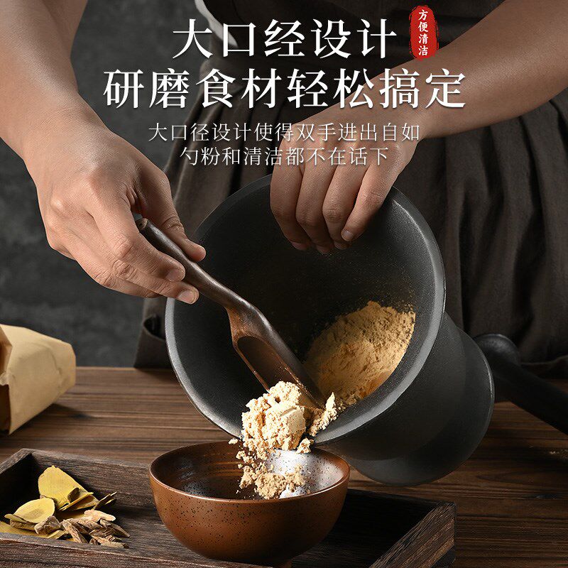 铸铁捣药罐实心捣药捣辣椒碓窝冲筒中药臼药杵子缸研钵研磨捣碎器