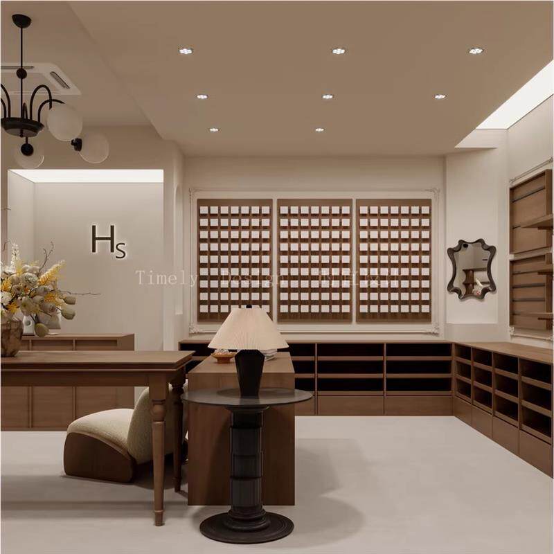 首饰饰品店展示柜中岛台复古柜台服装店流水台展示台耳环陈列展柜