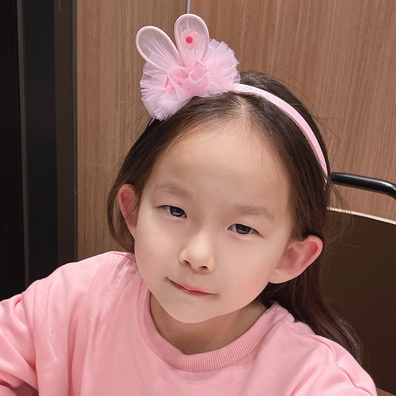 韩国公主儿童发箍带齿防滑蕾丝兔耳朵头箍学生宝宝小女孩可爱发卡
