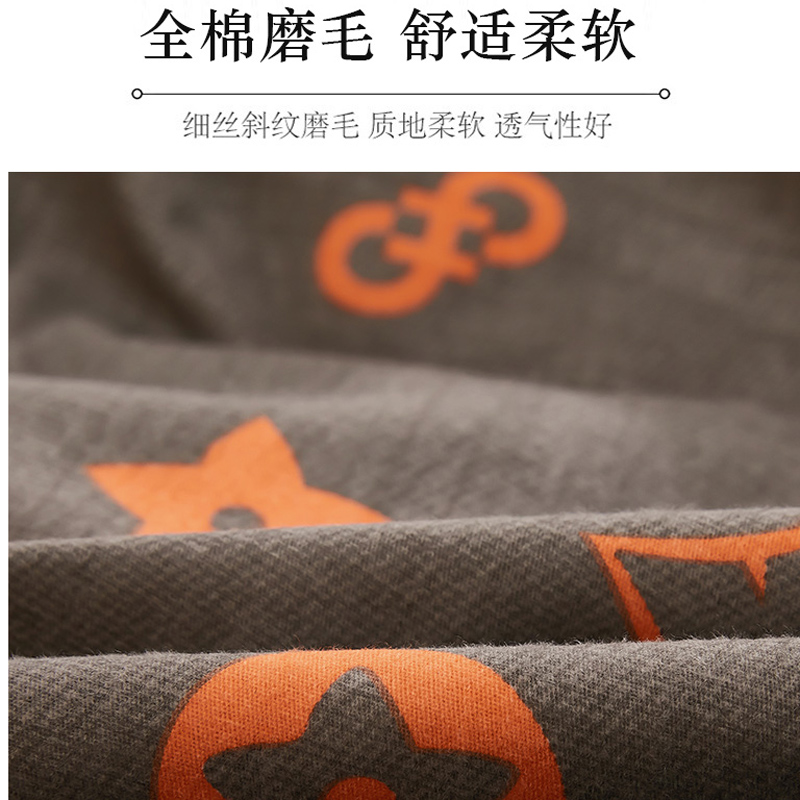 全棉加厚磨毛床裙式床罩单件100纯棉布料床单保护套1.8米床套四季