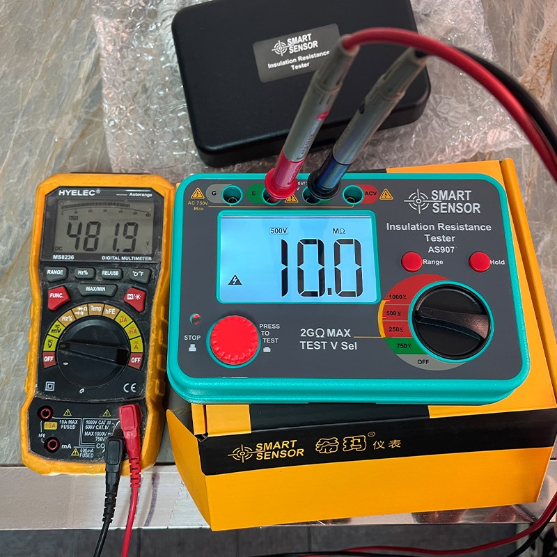 希玛兆欧表500V绝缘电阻测试仪绝缘表摇表电工专用数字电子兆欧表