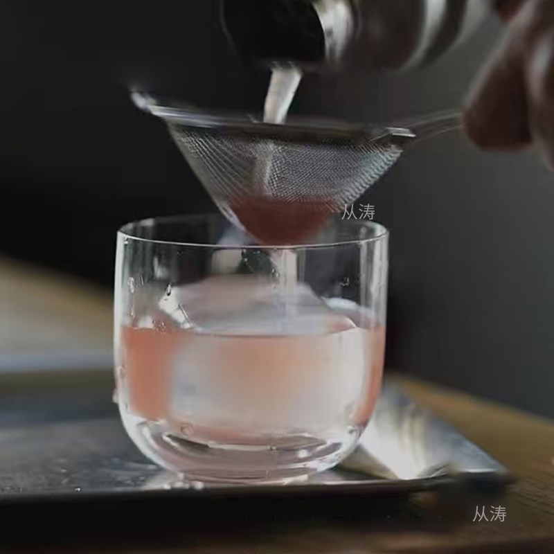 水晶玻璃威士忌杯日式古典杯鸡尾酒杯水杯创意咖啡饮品杯甜品杯子