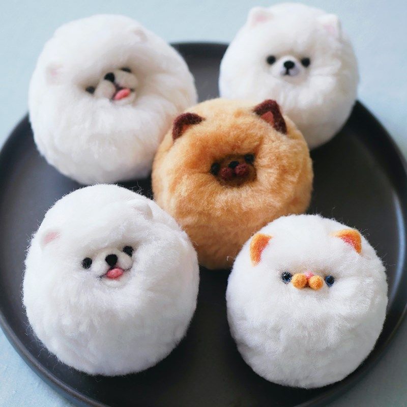 数绵羊羊毛毡戳戳乐diy手工材料包 萨摩耶狗狗猫咪毛球玩偶挂件,居家布艺,缝纫DIY材料套装,淘宝优惠券,粉丝福利购,淘宝优惠卷