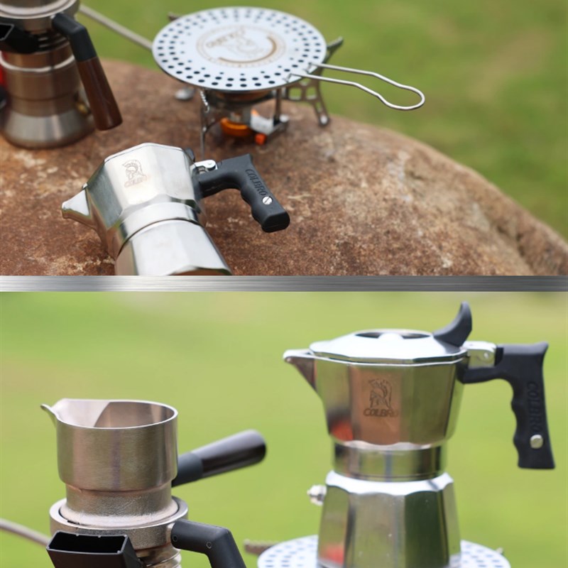 9barista咖啡壶摩卡壶不锈钢电磁炉导热导磁板热能转换盘接粉环