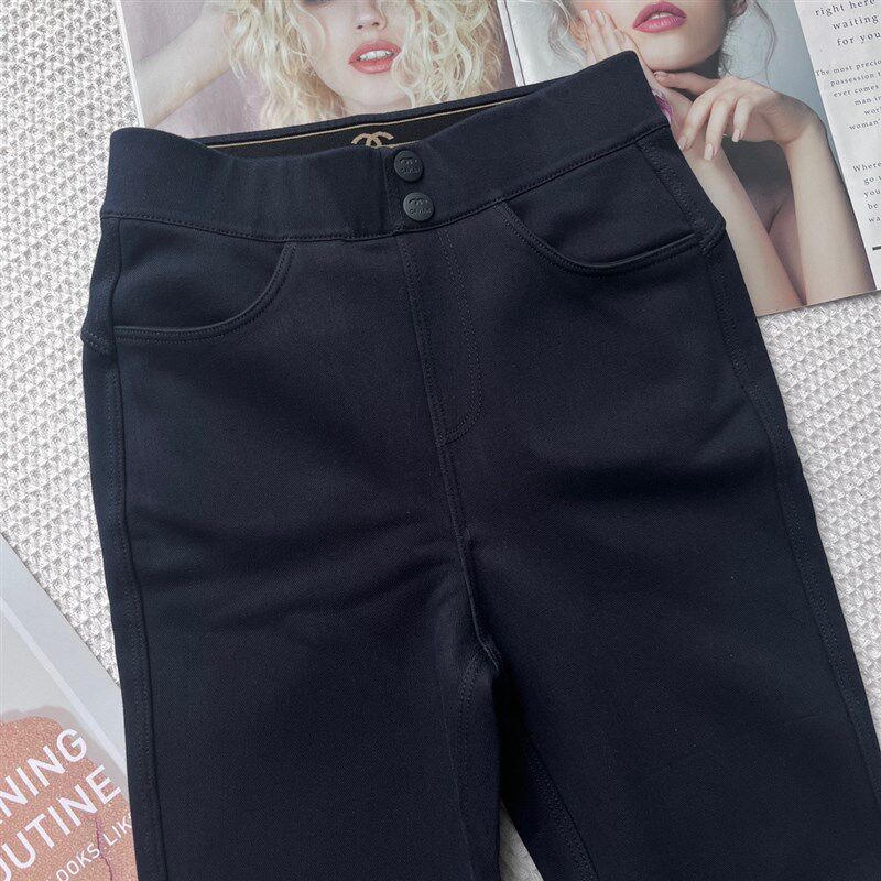 牛仔很忙火山黑金牛仔裤女秋冬款外穿加绒高腰显瘦小脚铅笔打底裤