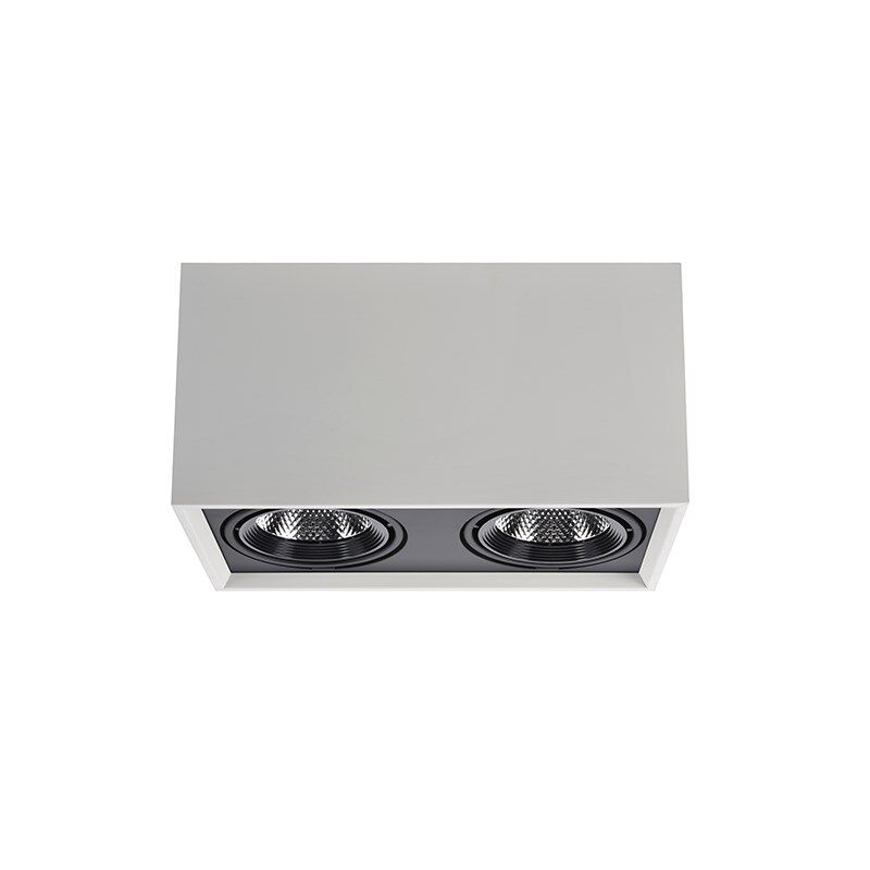 西顿格栅射灯LED嵌入式家用客厅过道cob单头双头斗胆灯CES811F-M