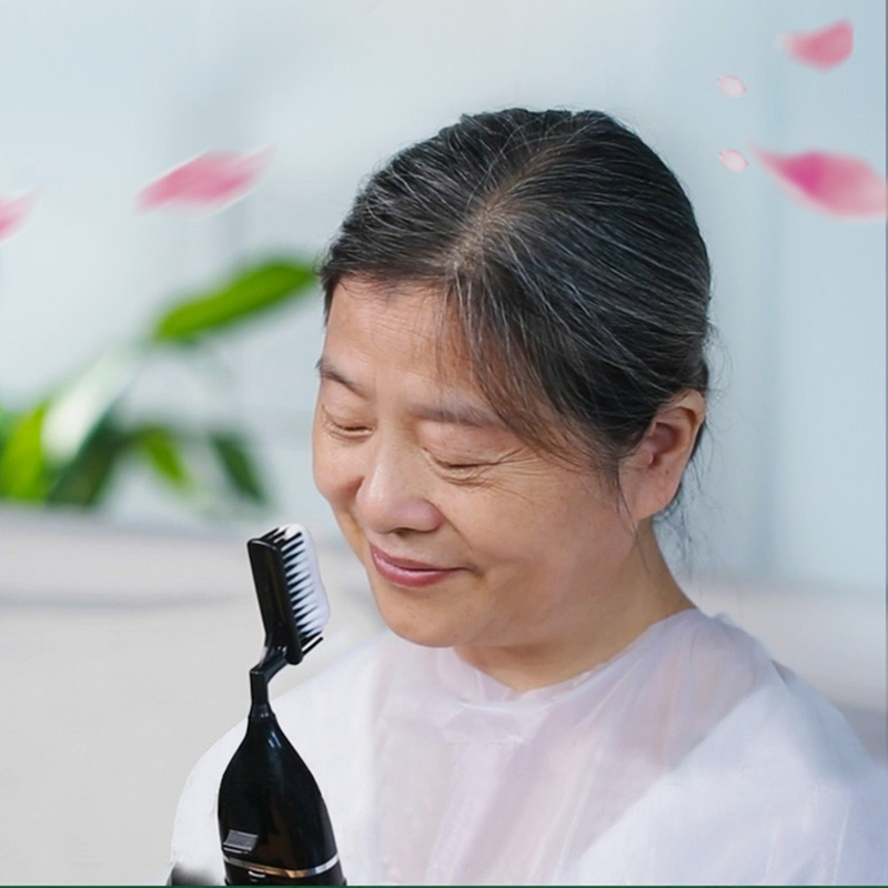 藤雅染发梳在家染发神器梳头遮白发工具一梳黑天然植物摩丝泡沫型