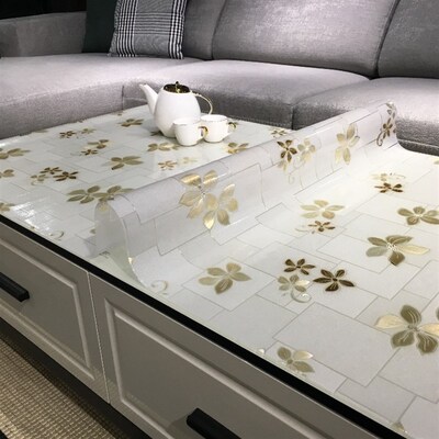 PVC软玻璃桌布胶垫长方形防水防烫防油免洗透明水晶板客厅茶几垫