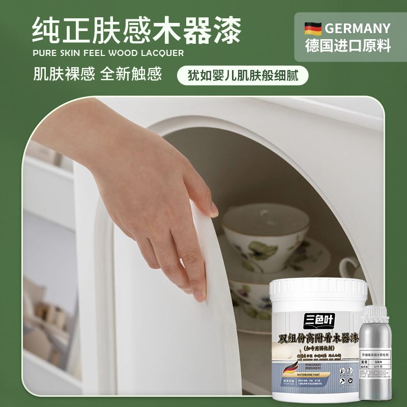 柜子改色漆木头门翻新白色衣柜家用自刷涂料聚氨酯水性木器油喷漆