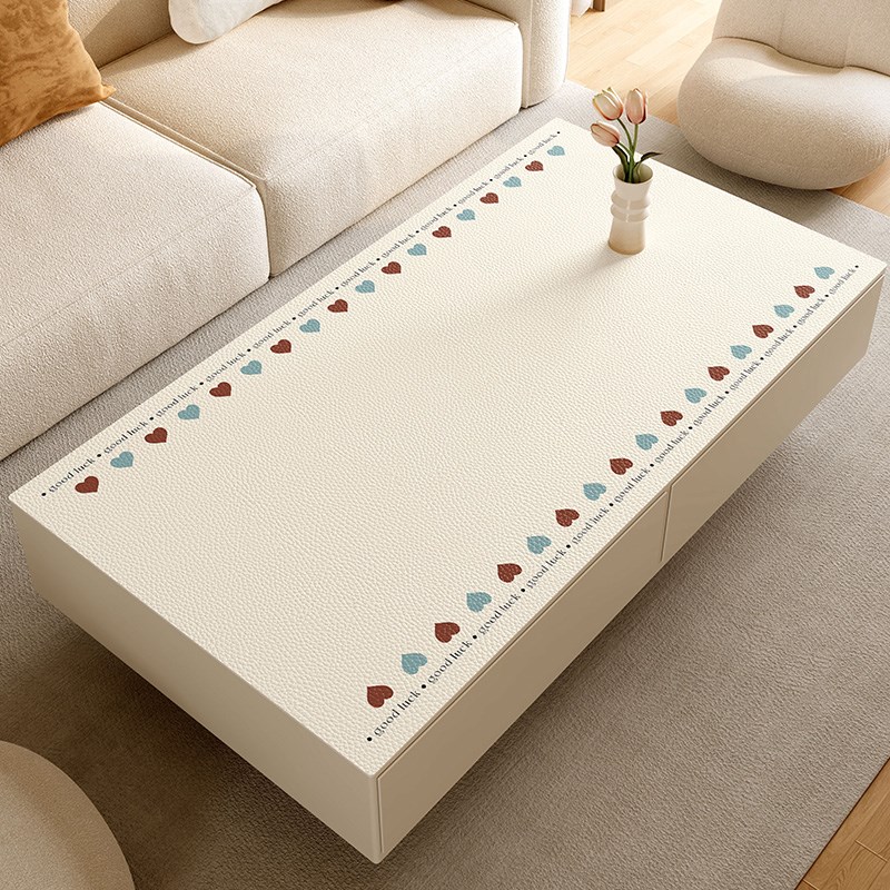 茶几桌布轻奢高级感防水防油餐桌垫客厅家用免洗防烫长方形茶几垫