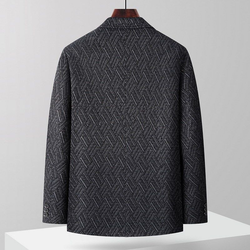 秋冬装加厚大码男士休闲西服外套加肥加大男夹棉单西便服胖子西装