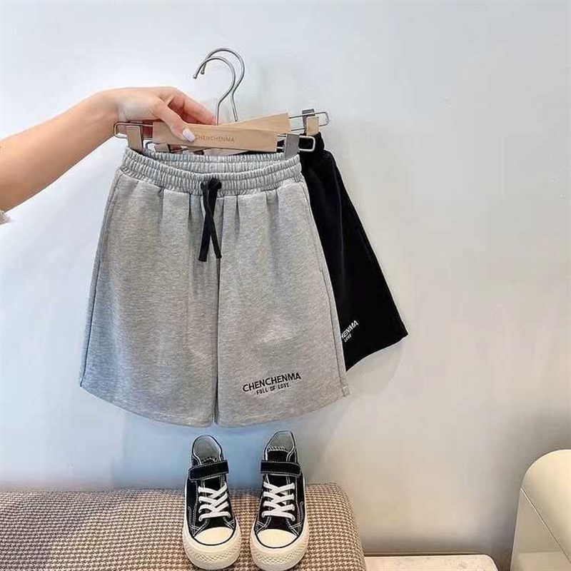 男童短裤纯棉工装裤百搭宽松休闲针织短裤中小童透气裤子