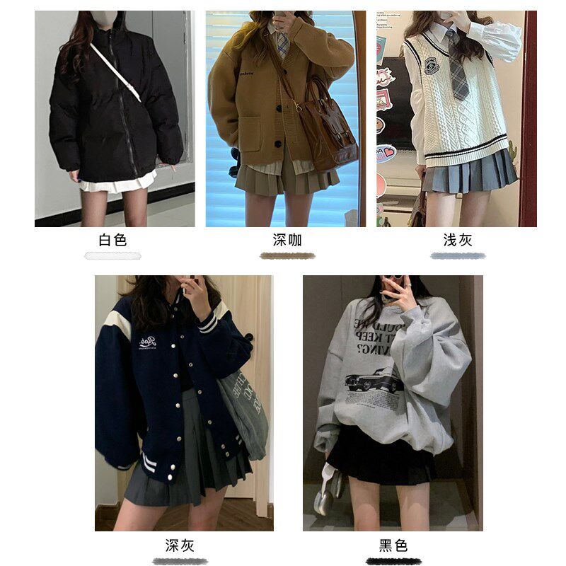 黑色百褶裙女春秋2024新款大码胖mm高腰小个子西装显瘦jk半身裙子