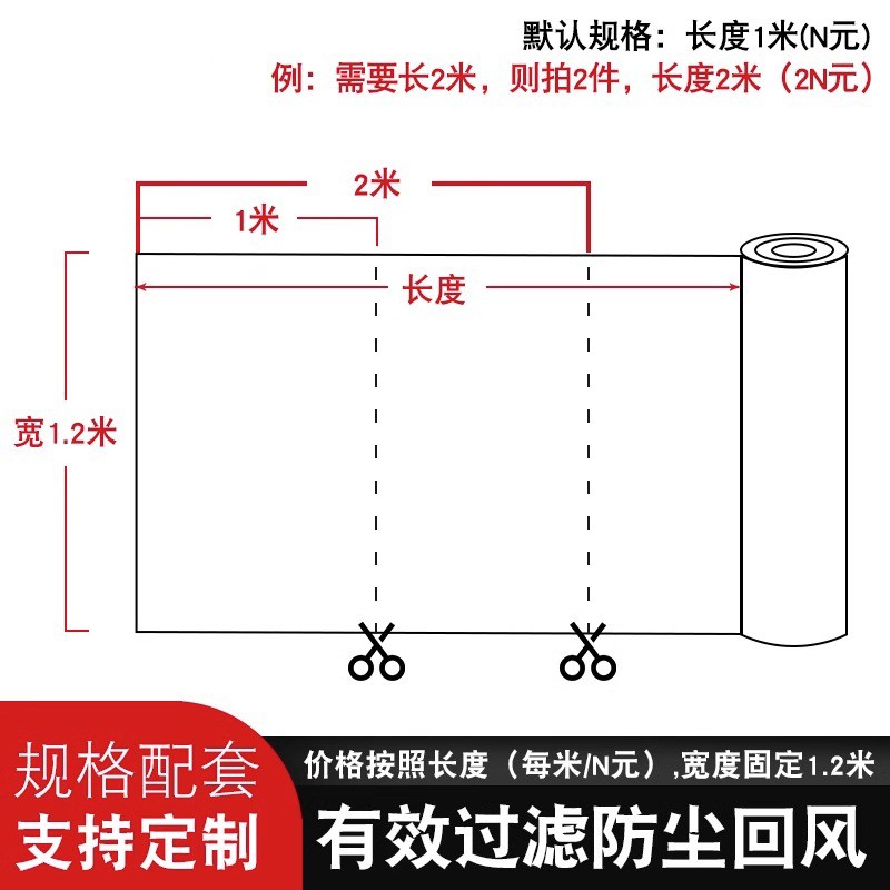 空调过滤网网罩机箱滤尘网防尘网通用空调网出风回风口过滤网
