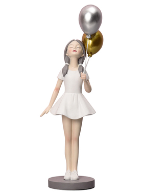 北欧轻奢创意女孩桌面摆件家居客厅玄关电视柜装饰品生日结婚礼物