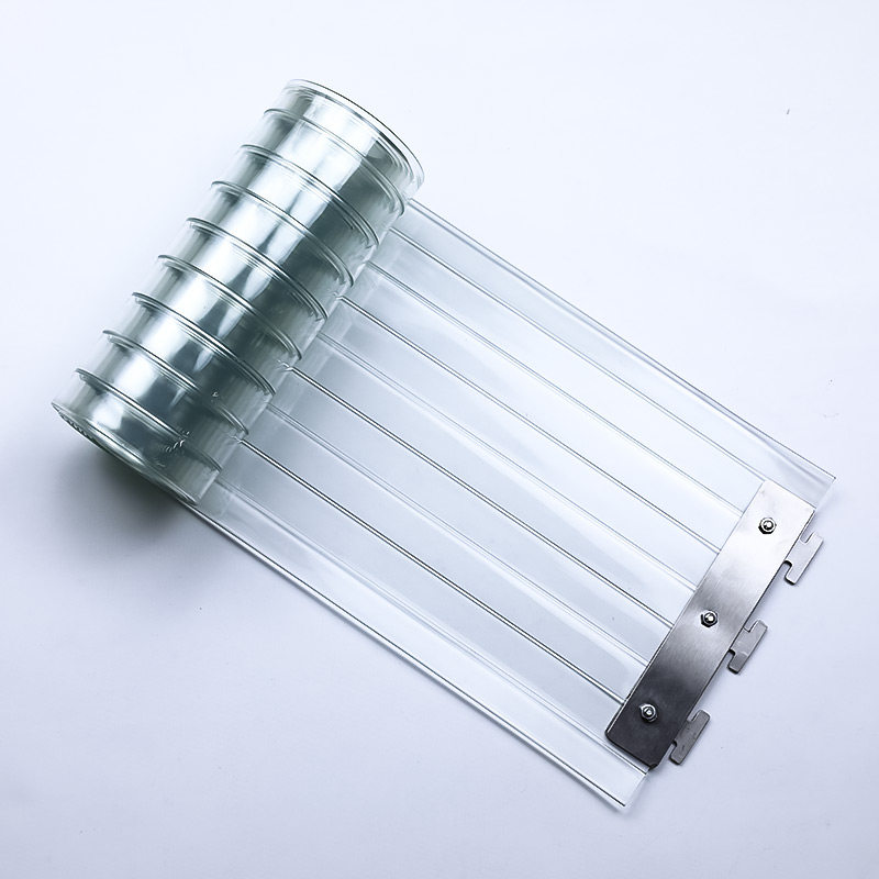 透明pvc塑料空调门帘厨房防油烟条纹软隔断帘保暖超市挡风皮帘子