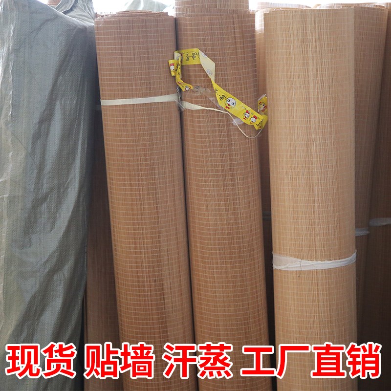 竹帘30米大卷定制半成品中式餐厅壁纸日式料理墙面装饰汗蒸房包邮