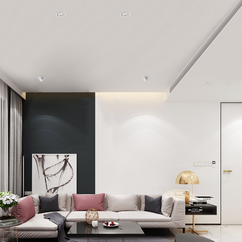 至御开孔射灯嵌入式logo背景墙可伸缩弯头象鼻灯聚光cob天花灯009